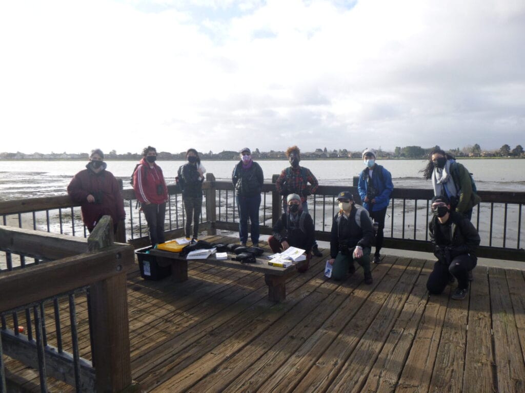 Outdoor Educators Institute and Golden Gate Bird Alliance volunteers at Elsie Roemer Bird Sanctuary