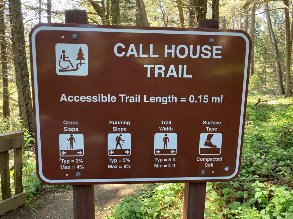 Accessible signage at Fort Ross Park