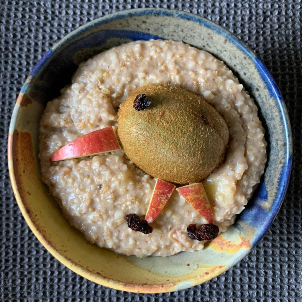 Breakfast kiwi bird