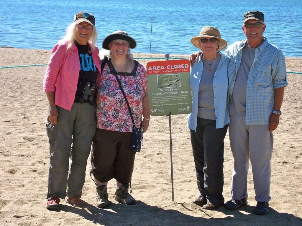 Sue Morgan, Cindy Margulis and  Diane and Tom Bennett - some of GGBA's plover advocates 