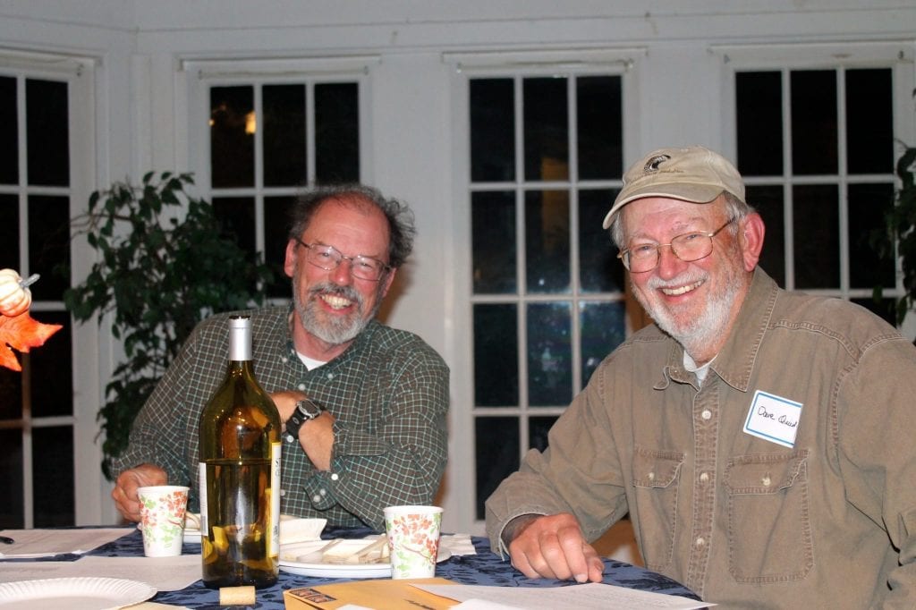Bob with Dave Quady at the 2014 CBC compilation dinner / Photo by Ilana DeBare