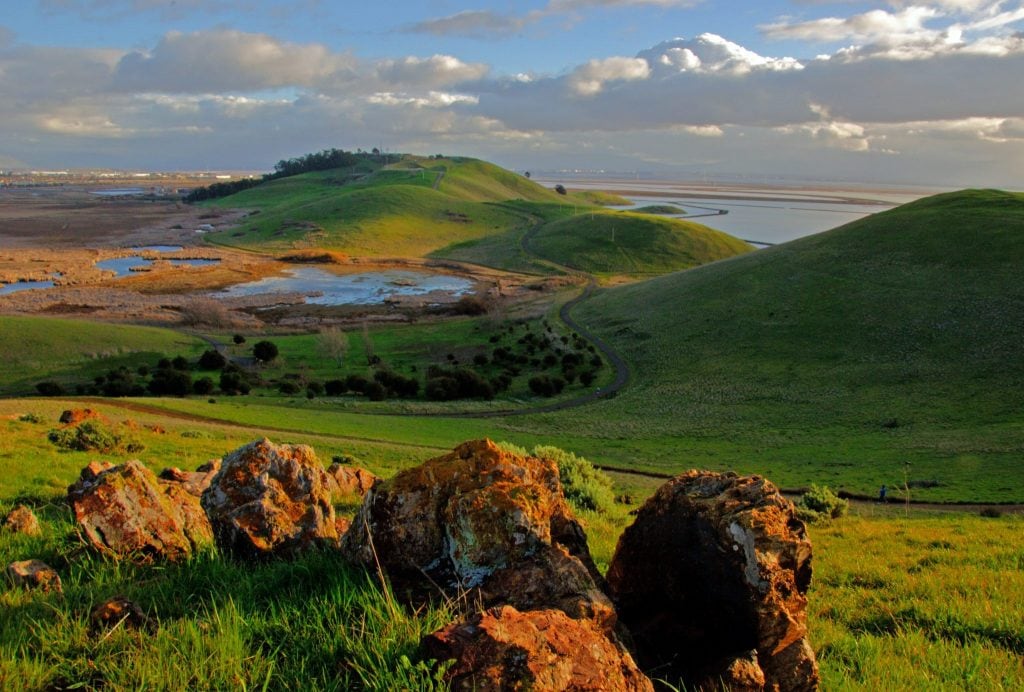 Coyote Hills during a spring sunset / Photo by Jerry Ting