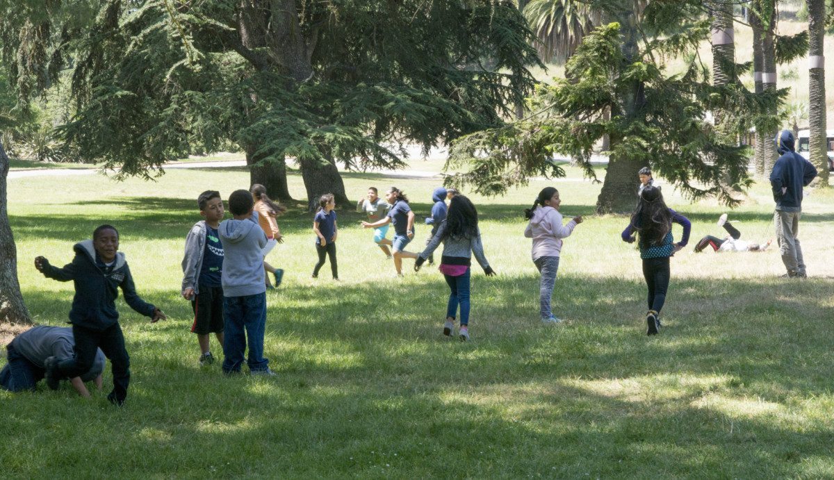 Eco-Ed field trips always include time to run around and play! Photo by Sharon Beals.