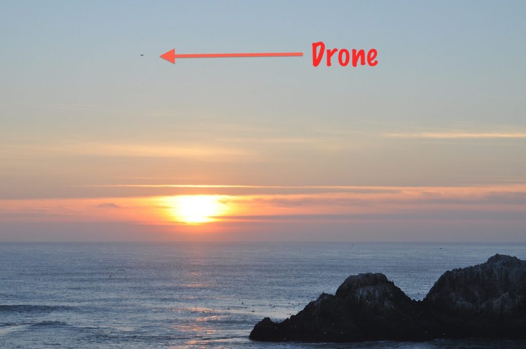 Drone over Seal Rocks in January 2015 / Photo by Alan Hopkins