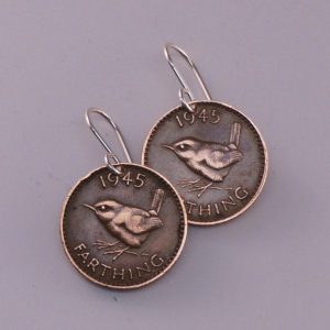 Wren farthing earrings