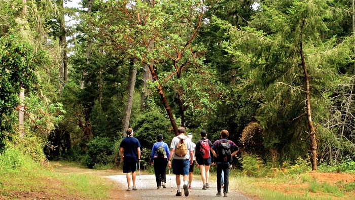 Hikers in the watershed / Photo by Emma Leonard, Bay Nature