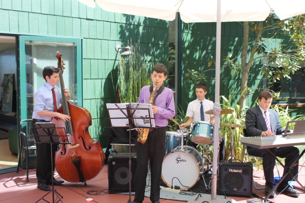 A quartet of freshmen from the Berkeley High Jazz Band provided fabulous music.