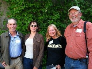 Best Bird winner Bruce Mast with Juliet Cox, Denise Wight and Dave Quady. Photo by Ilana DeBare.