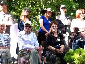 Watching the awards presentation. Photo by Ilana DeBare.