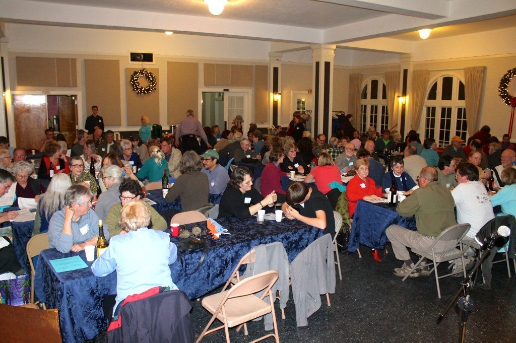 Over 150 people attended the CBC compilation dinner after the count.  Photo by Ilana DeBare