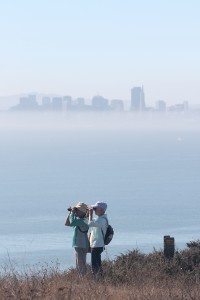 San Francisco behind a fog bank, viewed from Brooks Island / Photo by Ilana DeBare