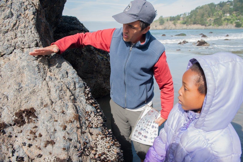 Education Director Anthony DeCicco and an Eco-Ed student.  Photo by Peter Maiden / Maidenfoto