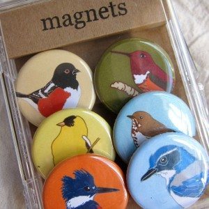 Bird magnets by Bess Petty