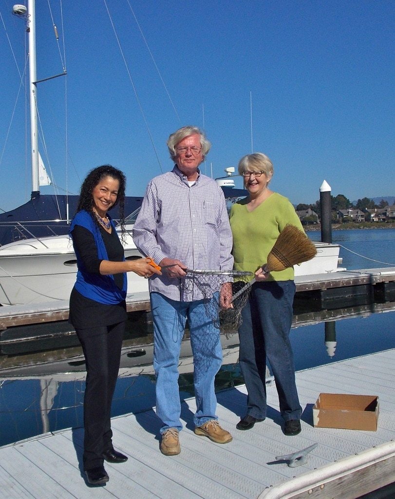 Nina Marie (left) and Scott and Lou Ann Roth with their rescue tools / Photo by Cindy Margulis