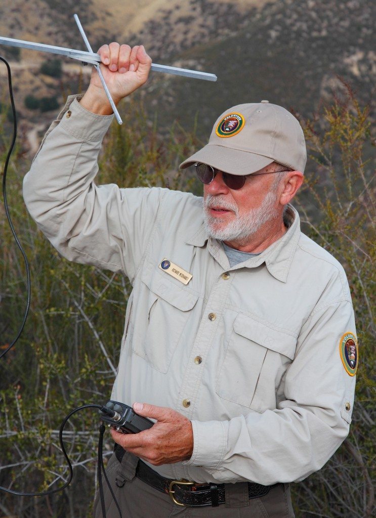 Richard Neidhardt, doing radio tracking of condors