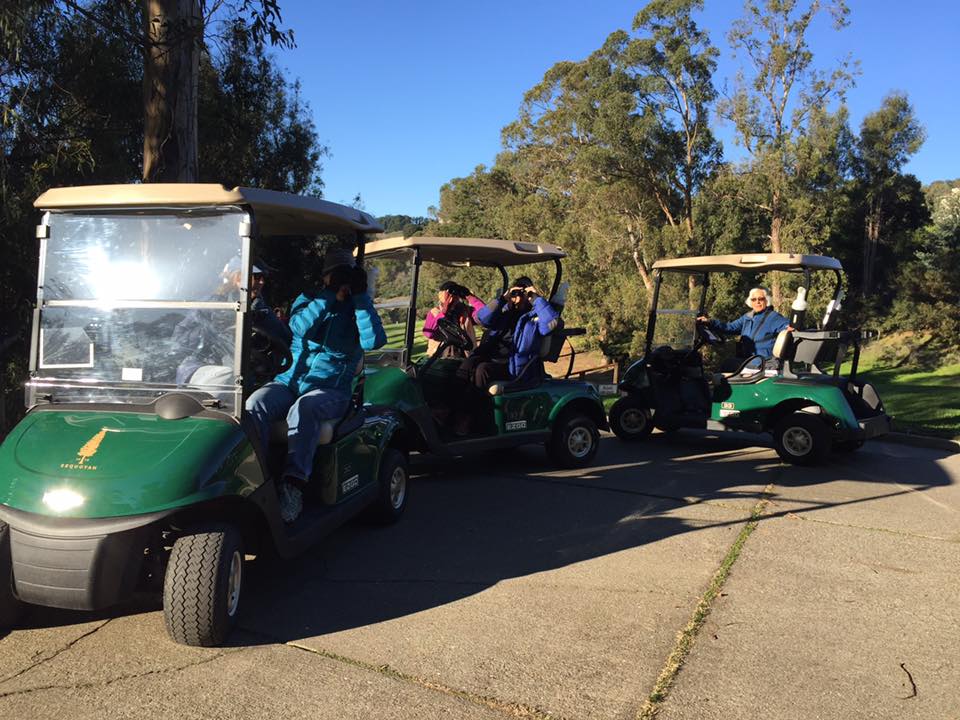 One benefit of counting at Sequoyah Country Club is a ride on the golf carts / Photo by Pat Bacchetti